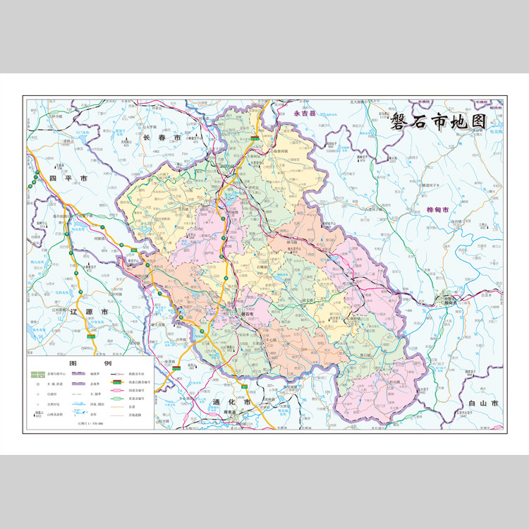 磐石市地图电子版设计素材文件