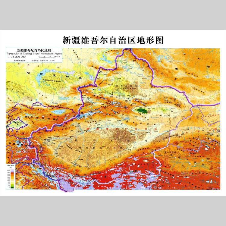 新疆维吾尔自治区地势地形图地图电子版设计素材文件