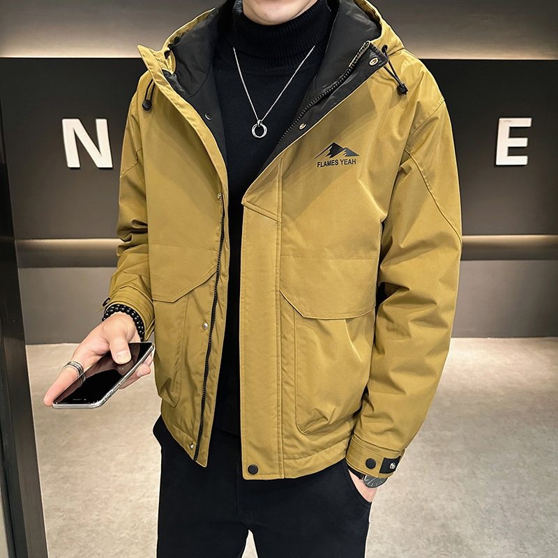 二棉连帽秋冬装夹克夹棉男棉服