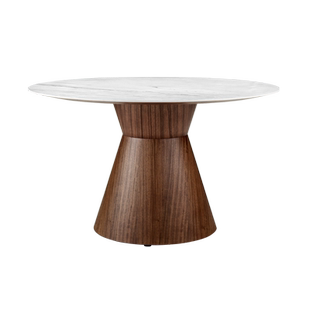 楷模 拿铁-珀尔餐台现代简约意式轻奢圆餐桌餐椅套餐