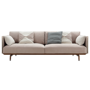 楷模-帕姆沙发 胡桃木茶几现代简约新中式客厅沙发