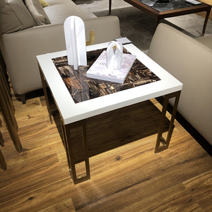 楷模-福利特价 马克角几简约现代沙发茶几烤漆小茶几侧几轻奢风