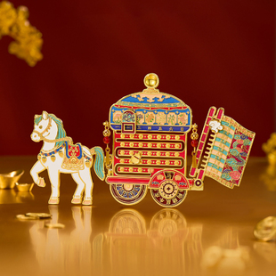 故宫骏马香车万年历冰箱贴博物馆文创马年摆件新年装饰伴手礼礼物