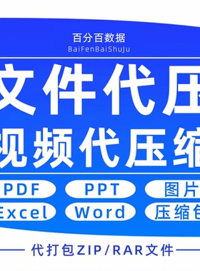 pdf文件压缩文档zip/ppt/word/标书作品集文件缩减大小高清无损包
