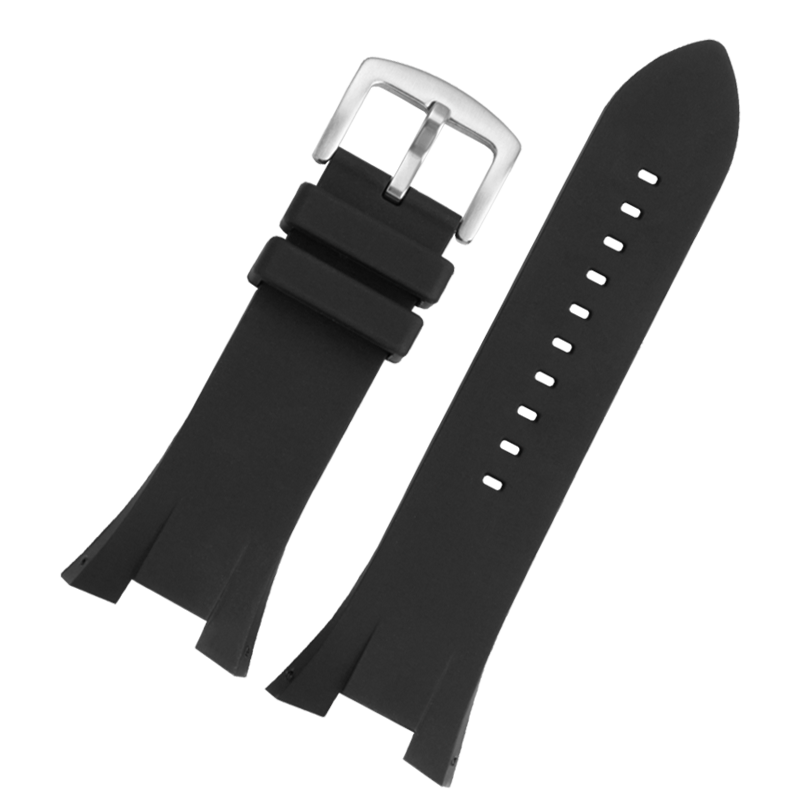阿玛尼AX1803凹口硅胶表带