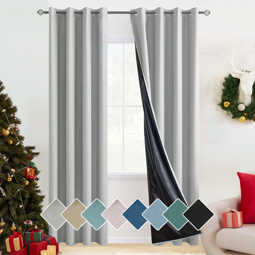 double-sided black blackout curtain fabric
