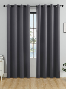 double-sided black blackout curtain fabric 遮光窗帘