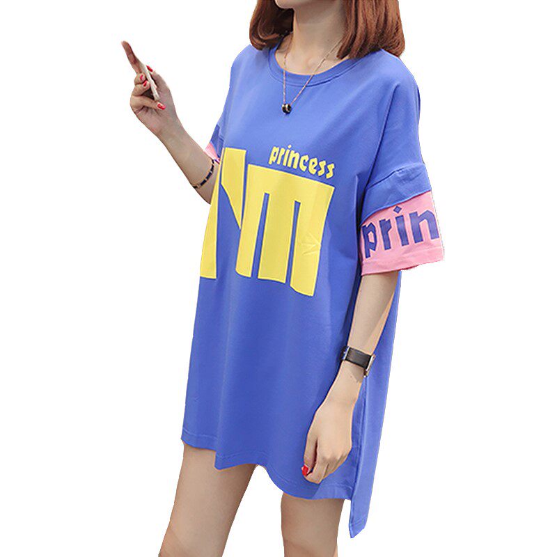 [懿嘉店铺T恤]孕妇短袖t恤中长款夏季中长裙妊娠纹连月销量0件仅售48.44元