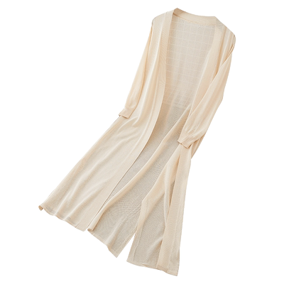 特大码冰丝中长款胖mm亚麻空调衫