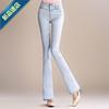 2019 Spring and summer new pattern Paige Weila Jeans trousers Show thin lengthen Straight Korean Edition Bell-bottoms