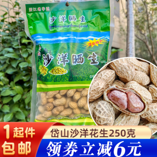 岱山特产沙洋沙珍晒生250g袋装舟山水煮花生咸晒干农家休闲小零食