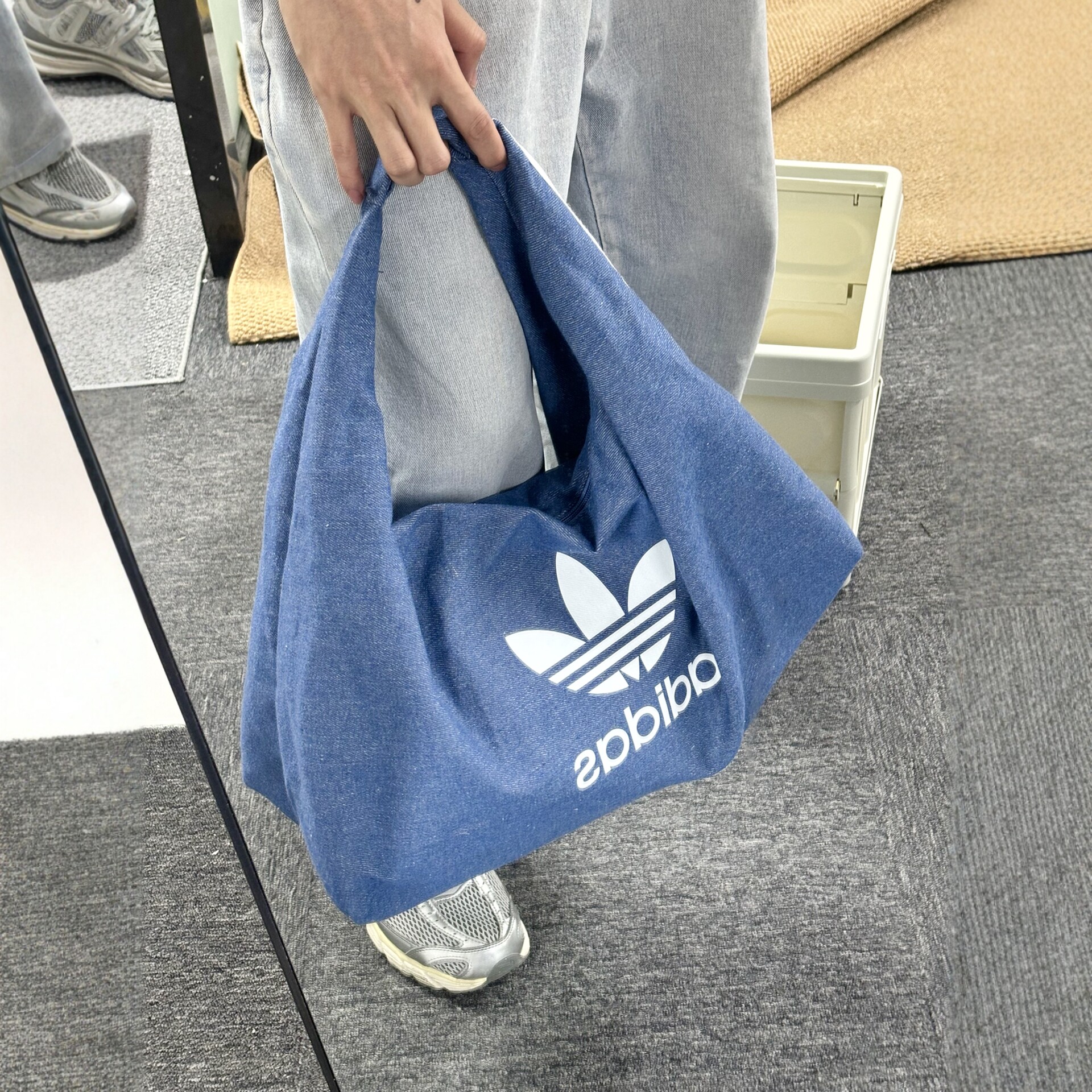 adidas originals三叶草经典云朵包情侣托特包腋下包手提包IX7693