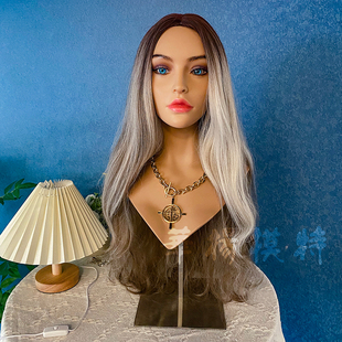 高档新款假发头模道具 帽子架假人头饰品陈列展示架 项链模特头