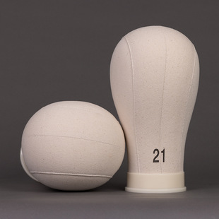 帆布模特头 假发展示固定修剪帆布头模 可扎针木塞头木屑头假人头