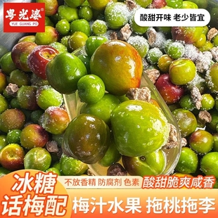 潮汕梅汁水果冰糖话梅拖桃拖李卤桃毛桃现做酸野泡桃腌制孕妇水果