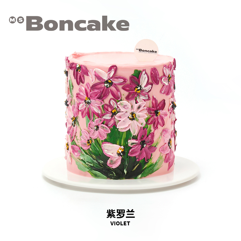 雪燕玫瑰【紫罗兰】奶酪霜裱花生日蛋糕券京沪同城配送MS BONCAKE-封面