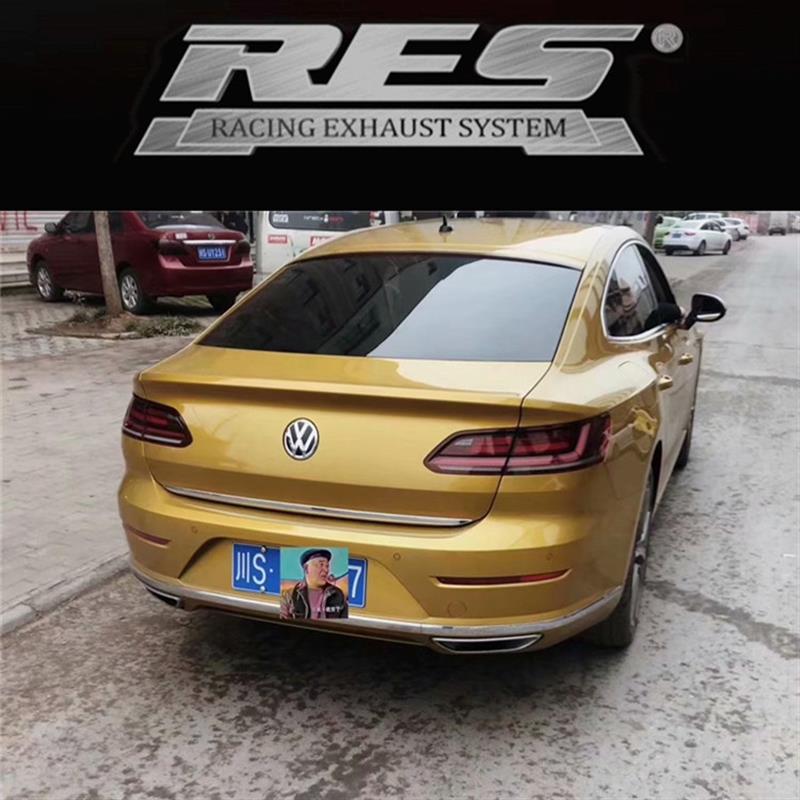 19款新大众CC改装RES中尾段阀门排气管凌渡GTS新迈腾头段声浪炸街