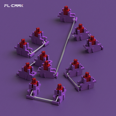 FLCMMK腹灵V5无磁卫星轴全新POK免调试不卡键自润高顺滑材质磁轴