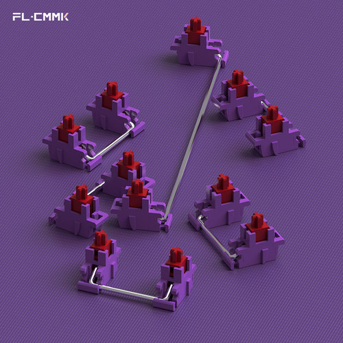 FLCMMK腹灵V5无磁卫星轴全新POK免调试不卡键自润高顺滑材质磁轴