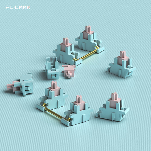 FLCMMK官方fl腹灵v5卫星轴POK自润高顺滑优化客制化机械键盘大键