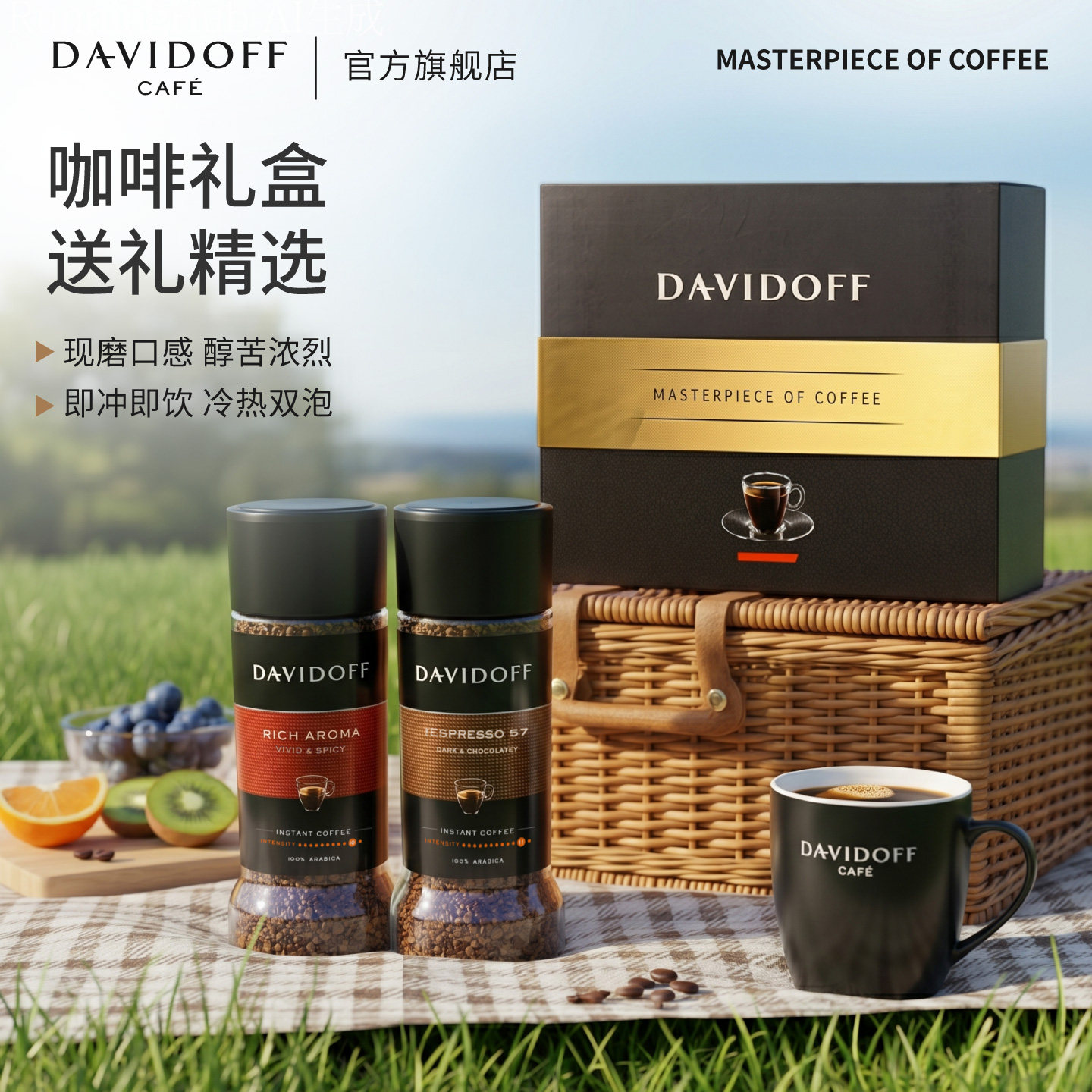 【速溶咖啡礼盒】大卫杜夫进口速溶冻干纯黑冻干粉图片