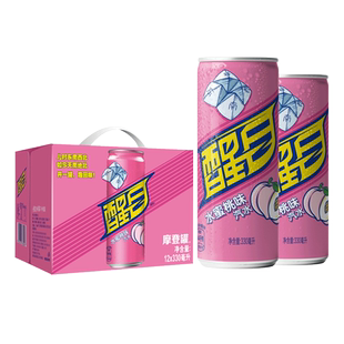 可口可乐 醒目水蜜桃味汽水 330ml*12罐礼盒装 公司夏日团购福利