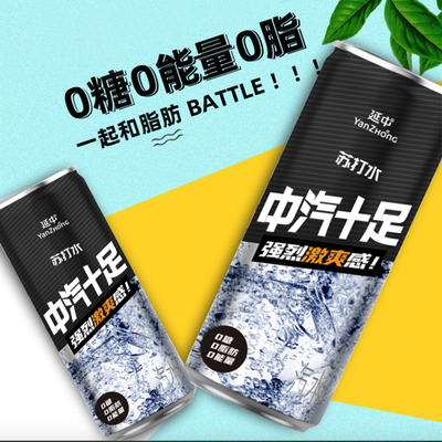 延中苏打气泡水罐装330ml*24罐