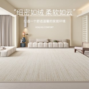 轻奢高级感侘寂风沙发茶几地垫卧室家用免洗可擦 地毯客厅2024新款