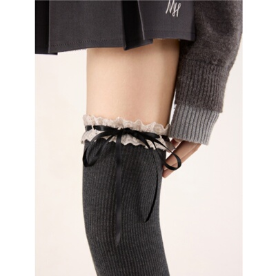 抵达一楼蕾丝花边过膝袜