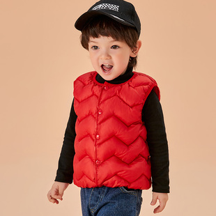 巴布豆童装儿童棉马甲秋冬款坎肩男童女童内穿宝宝婴儿轻薄款背心