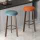 吧台椅现代简约高脚凳收银柜台前台轻奢高椅子北欧家用吧椅圆凳子