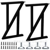 黑色铁艺桌腿 创意书桌餐桌脚 简约五金吧台办公桌脚支架