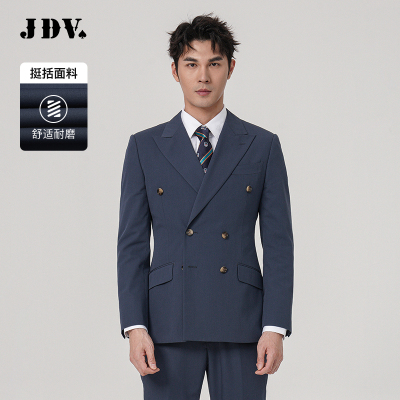 JDV藏青色通勤西装商场同款