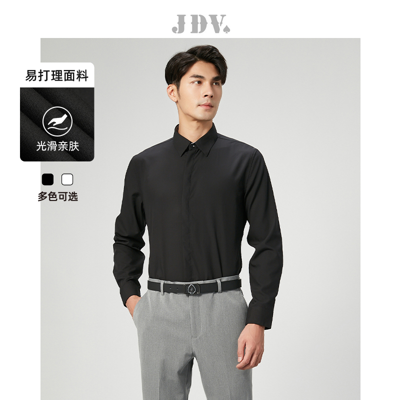 jdv衬衫商场同款黑色气质2021年