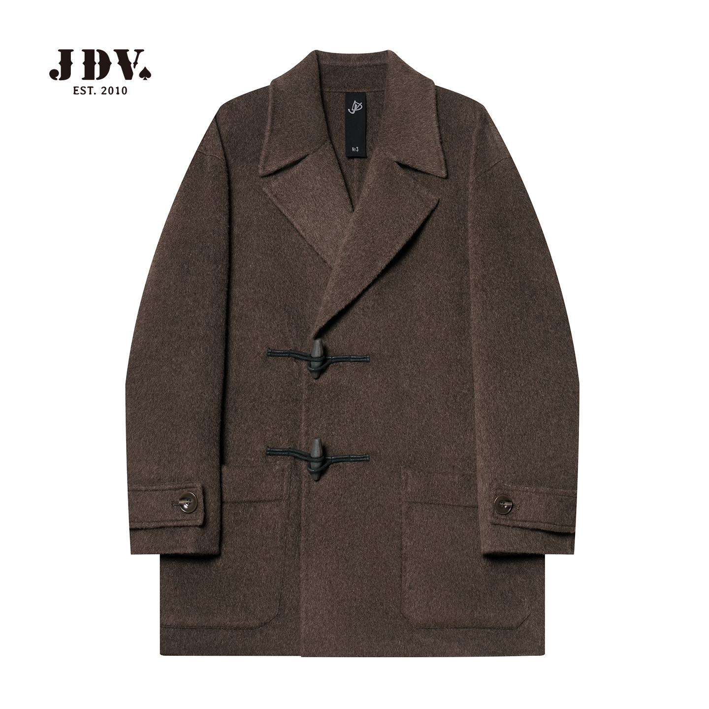 JDV纯羊毛中长款毛呢大衣