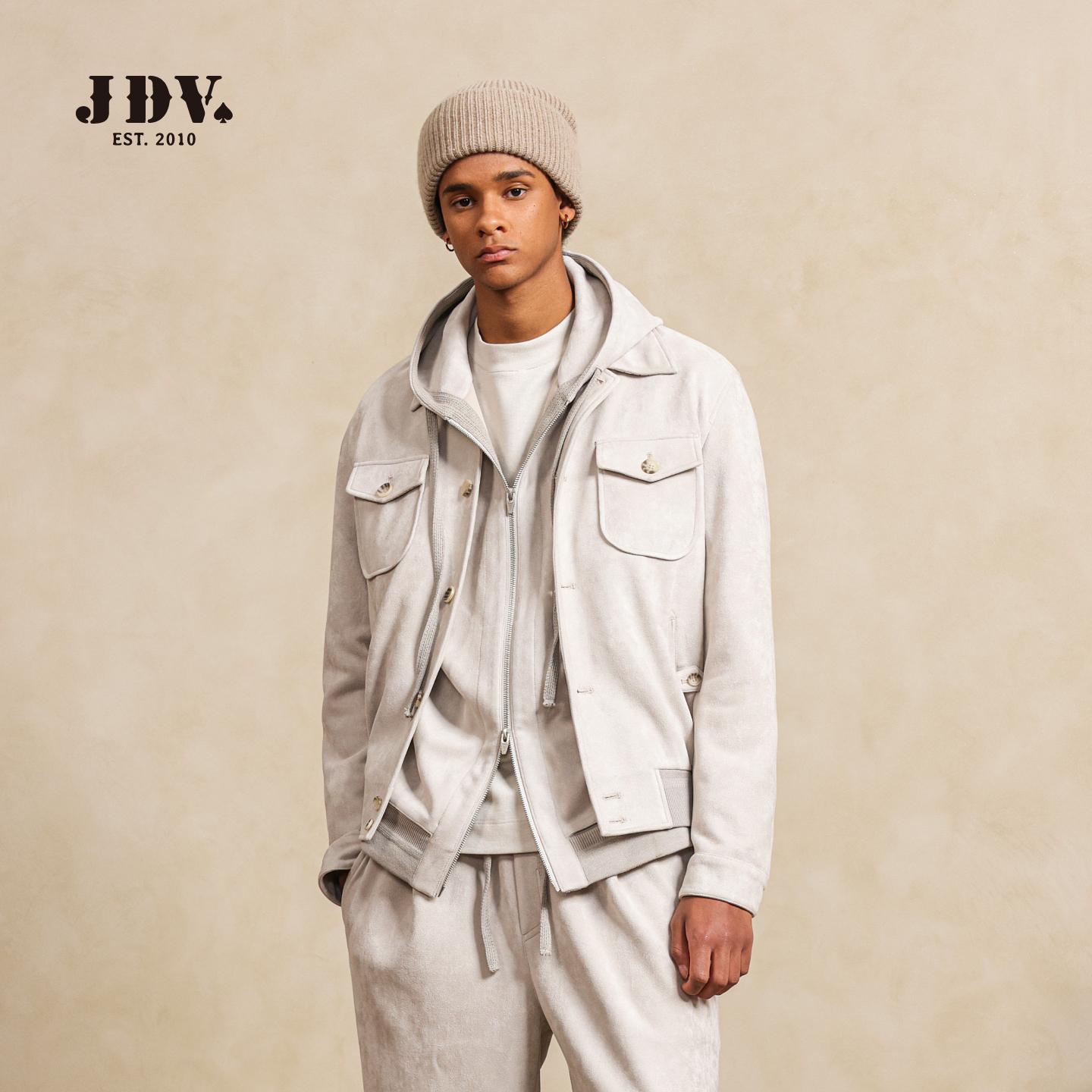 JDV奥莱旗舰店春秋折扣新品男装休闲时尚高级感翻领工装夹克外套