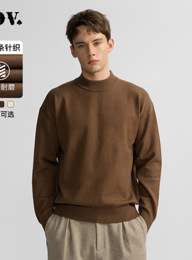 JDV奥莱旗舰店秋季折扣新品长袖针织衫套头毛衣男士落肩袖上衣