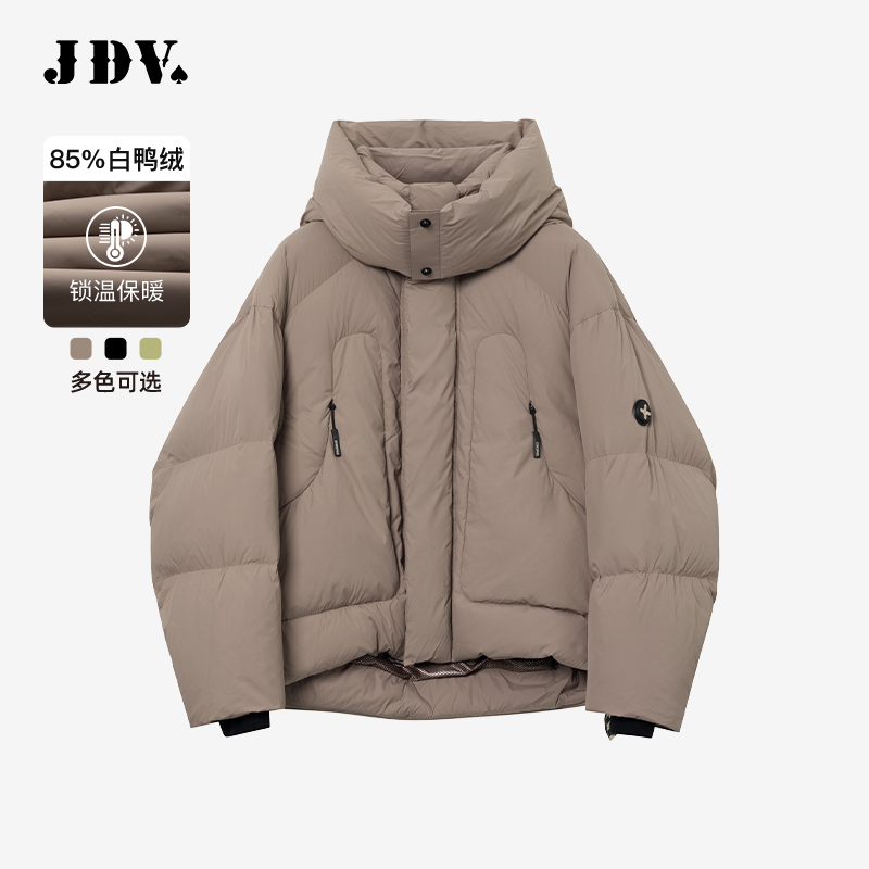 JDV商场同款男士连帽廓形羽绒服