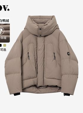 JDV奥莱旗舰店冬季折扣新品男装连帽短款羽绒服廓形外套保暖