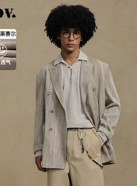 JDV男装早秋新品商场同款米黄西装单排扣西服外套WMJ4105