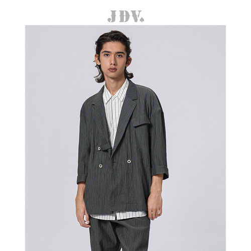 JDV绿色休闲短袖西装商场同款
