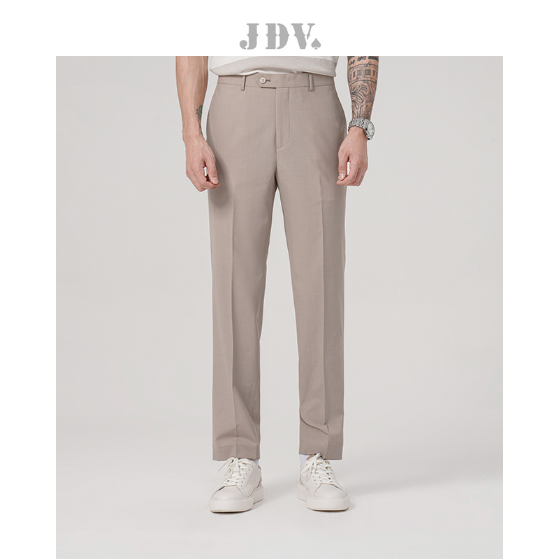 JDV男装色直筒职场通勤商务西裤