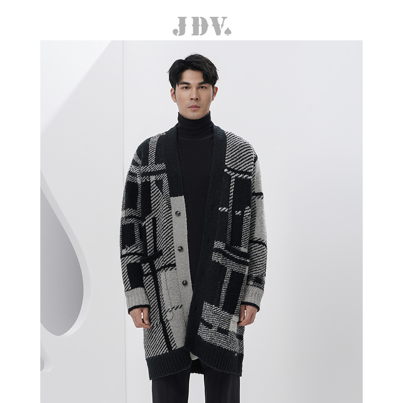 针织毛织开衫外套jdv绵羊毛