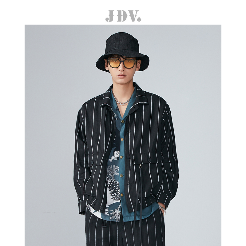 方领春季jdv夹克男装商场黑色
