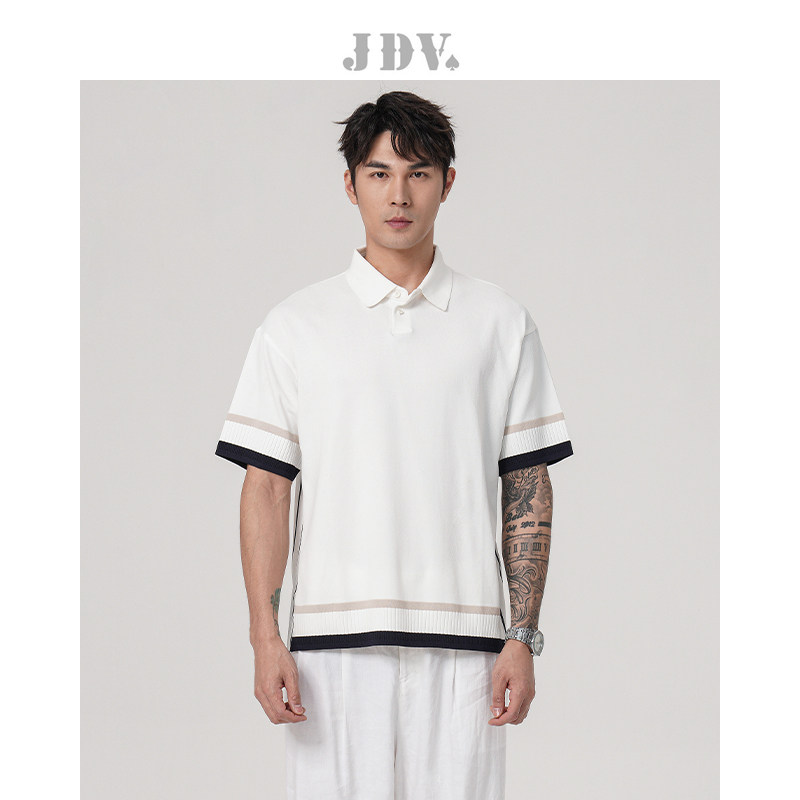 JDV奥莱春夏男士针织短袖T恤