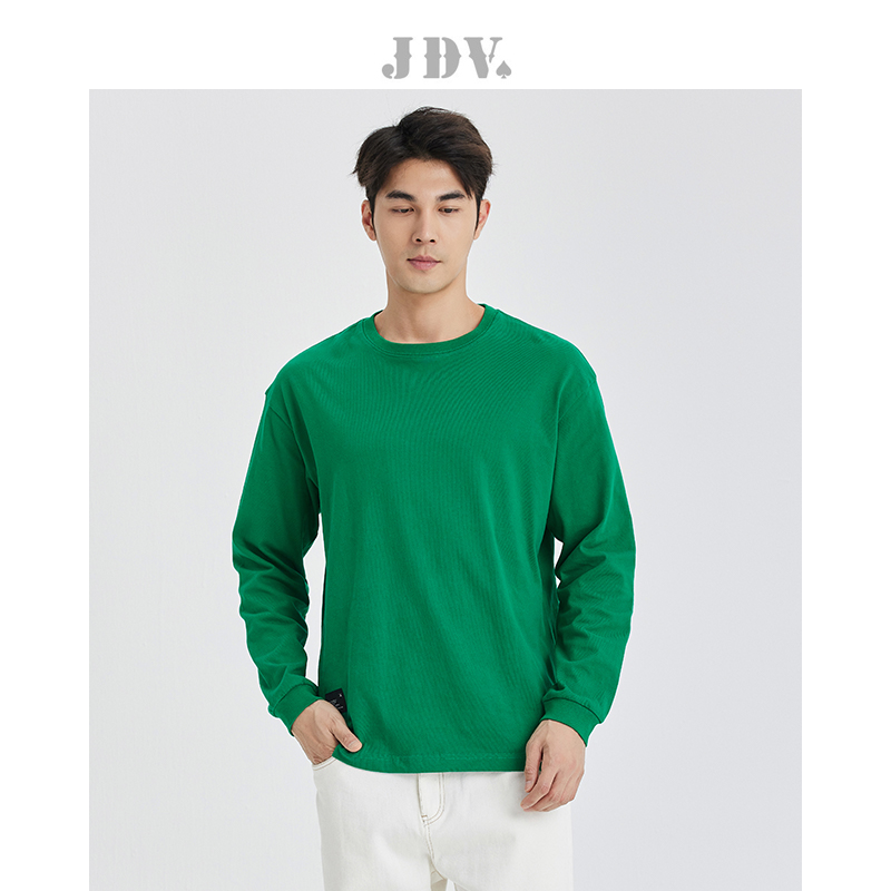 100%棉 针织罗纹圆领 青春休闲