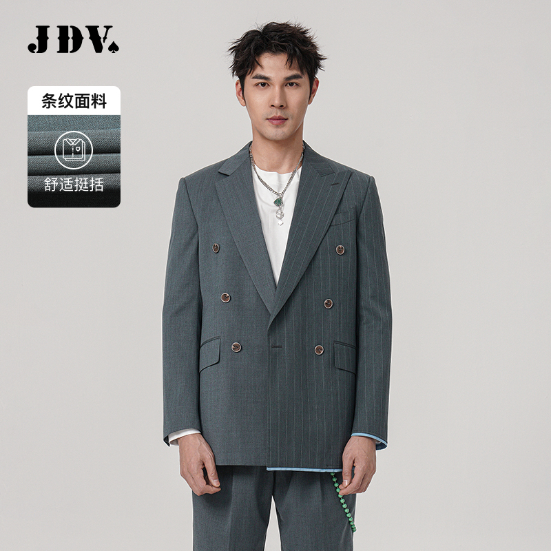 JDV蓝绿色休闲西装外套
