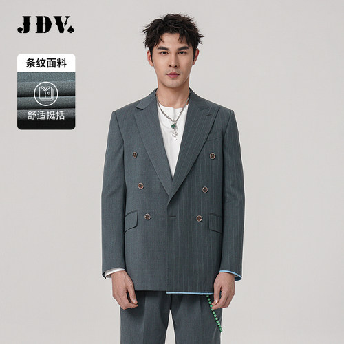 JDV蓝绿色休闲西装外套