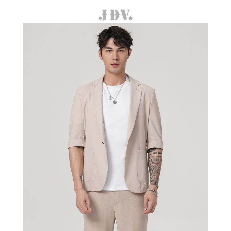 JDV通勤短袖平驳领西装外套