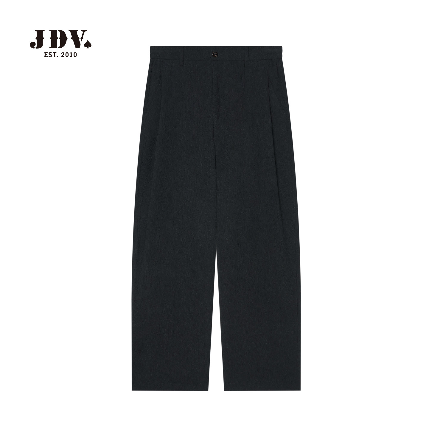 JDV男装商场同款黑色休闲裤春季新款时尚百搭宽松直筒裤WPL54S3